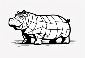 Hippo brick mason tattoo idea