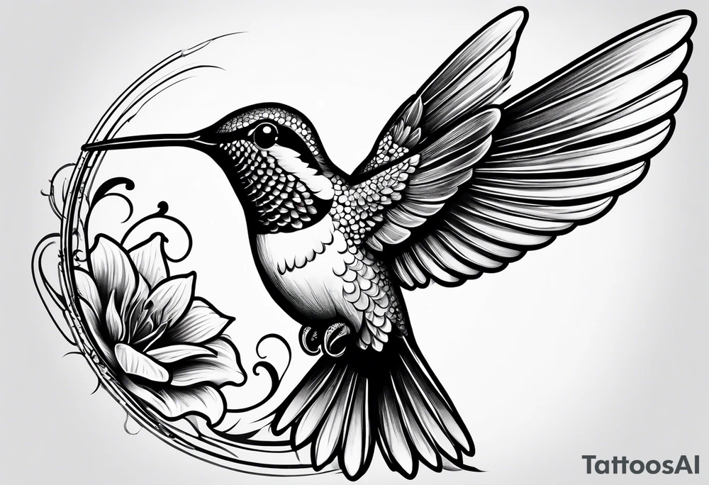 hummingbird tattoo idea