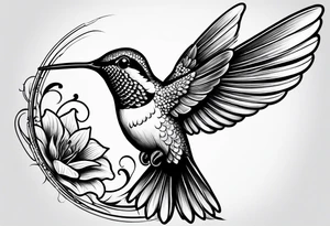 hummingbird tattoo idea