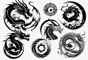 Dragon Yin Yang tattoo idea