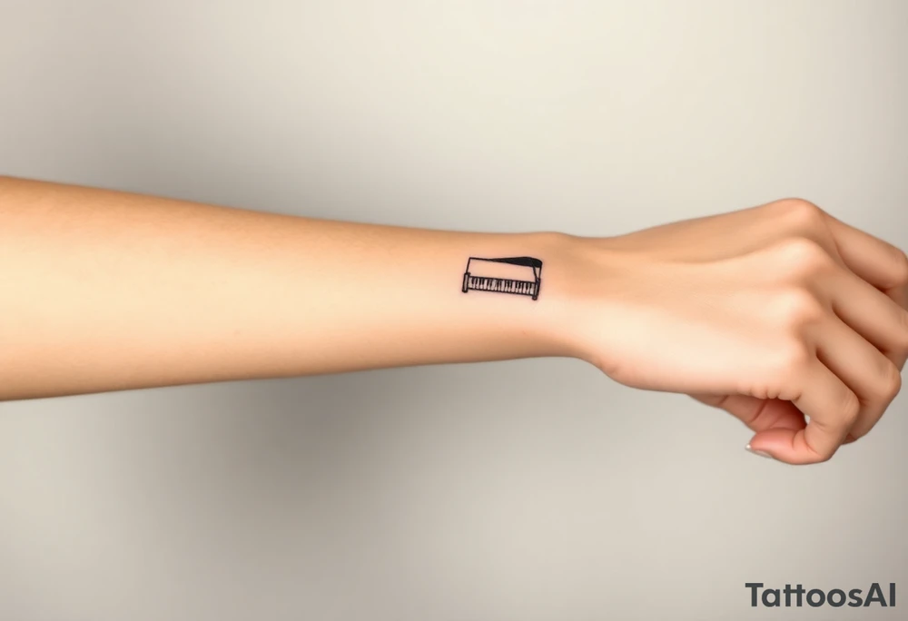 Grand piano tattoo idea