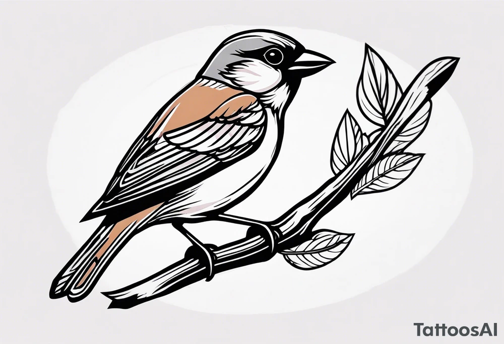 Sparrow tattoo idea
