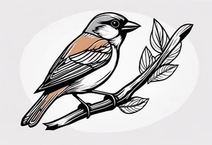 Sparrow tattoo idea