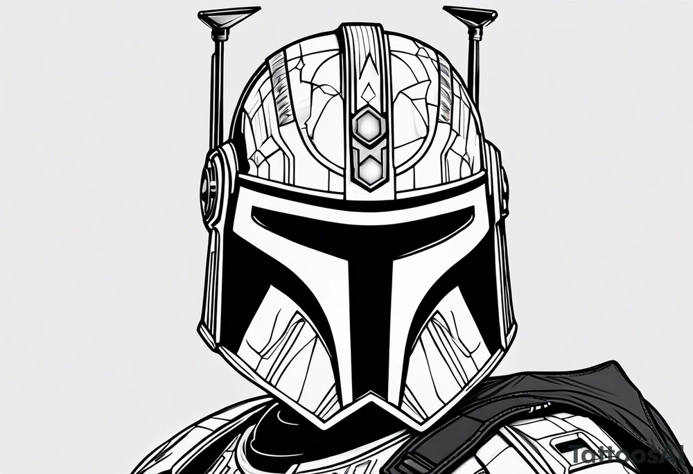 Captain Rex, Pistols drawn, Phoenix Squadron Helmet, Ahsoka Tano tattoo idea