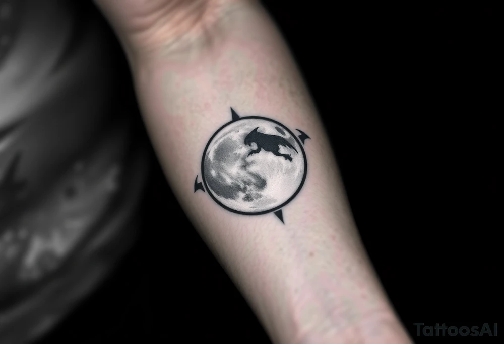 diabolic moon tattoo idea