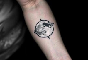 diabolic moon tattoo idea