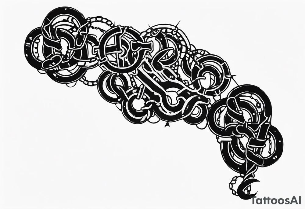bicycle chain wrist tattoo idea