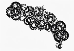 bicycle chain wrist tattoo idea