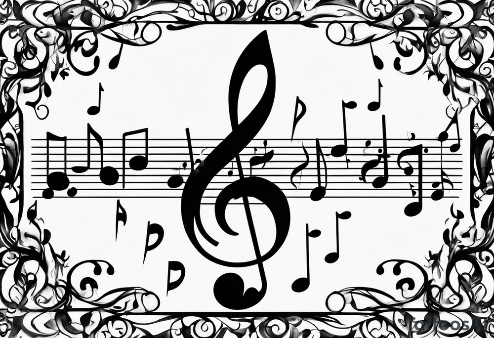 Musical notes tattoo idea