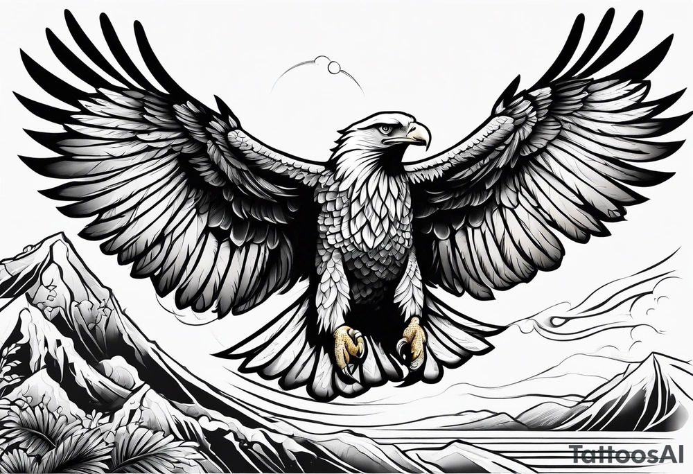 Flying Eagle tattoo idea