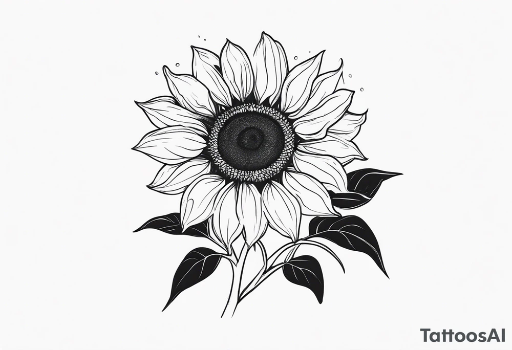 Sunflower tattoo idea
