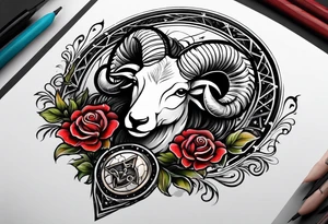 Zodiac aries tattoo idea
