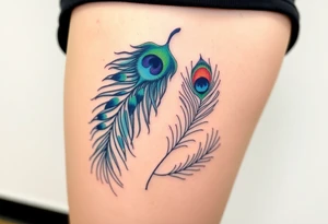 Peacock feathers tattoo idea