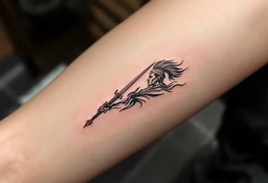 roman gladiator view bach fight sword arena tattoo idea