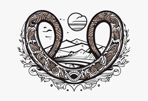 Horseshoe and mud tracks tattoo idea