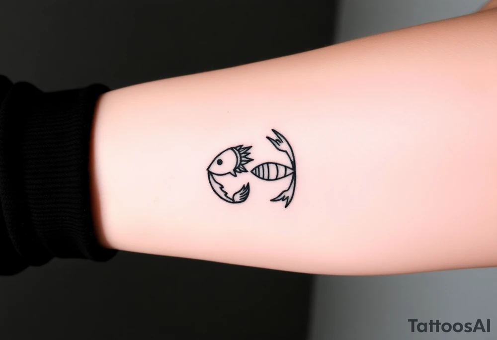 zodiac sign "pisces + cancer" tattoo idea