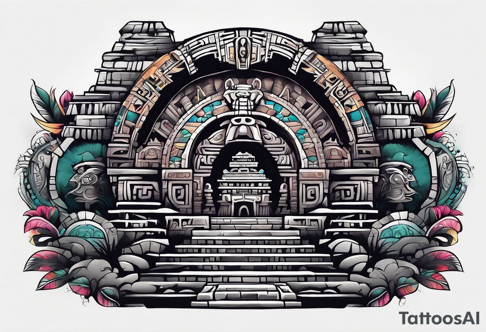 Mayan cave tattoo idea
