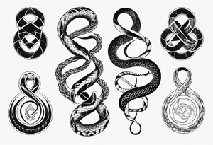 infinity snake tattoo idea