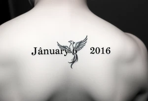 Roman numerals for January 6 2016 for wrist with a small phoenix tattoo idea