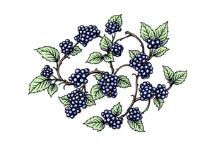 American traditional style Blackberry vine to wrap around an arm tattoo idea