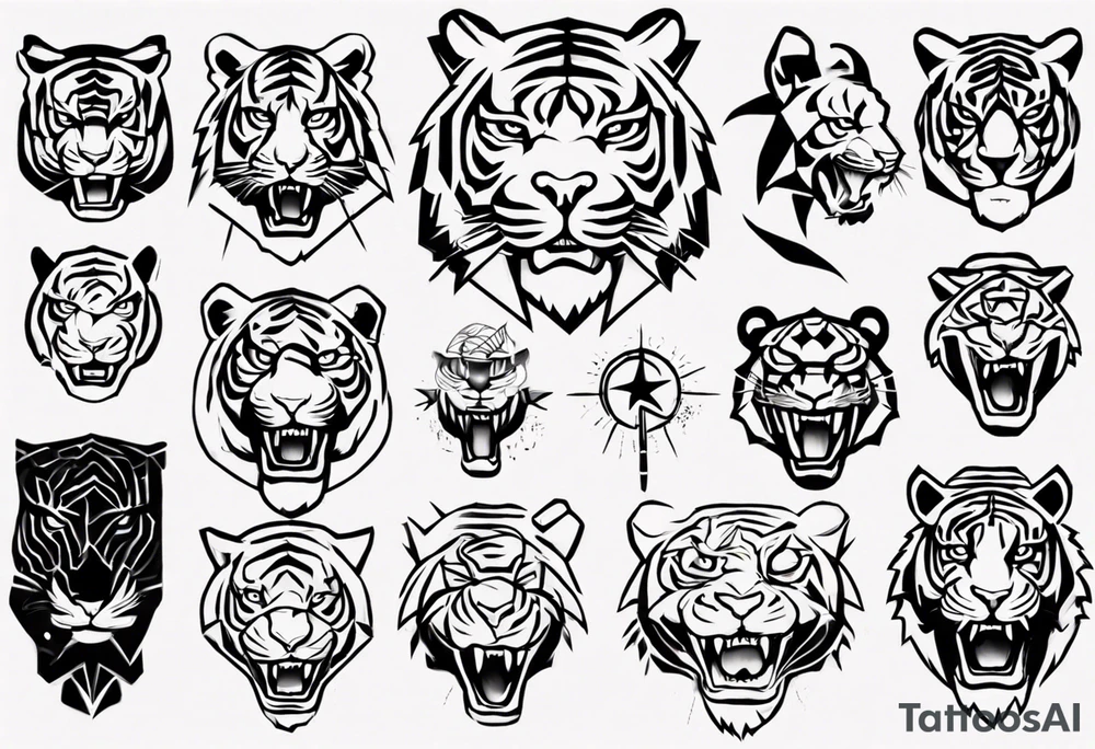 Electricity Tiger forearm tattoo tattoo idea