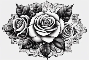 Roses and ornemental tattoo idea