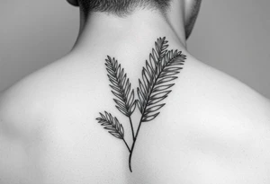 palm leaves neck tattoo tattoo idea