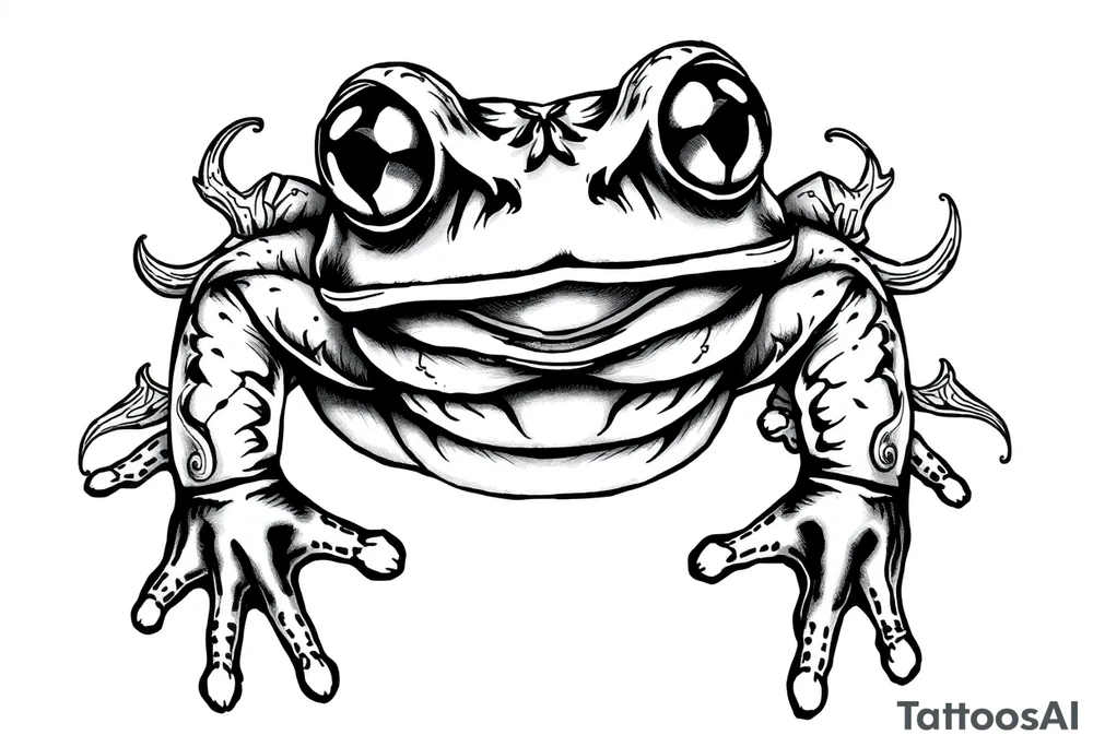 a psychedelic frog tattoo idea