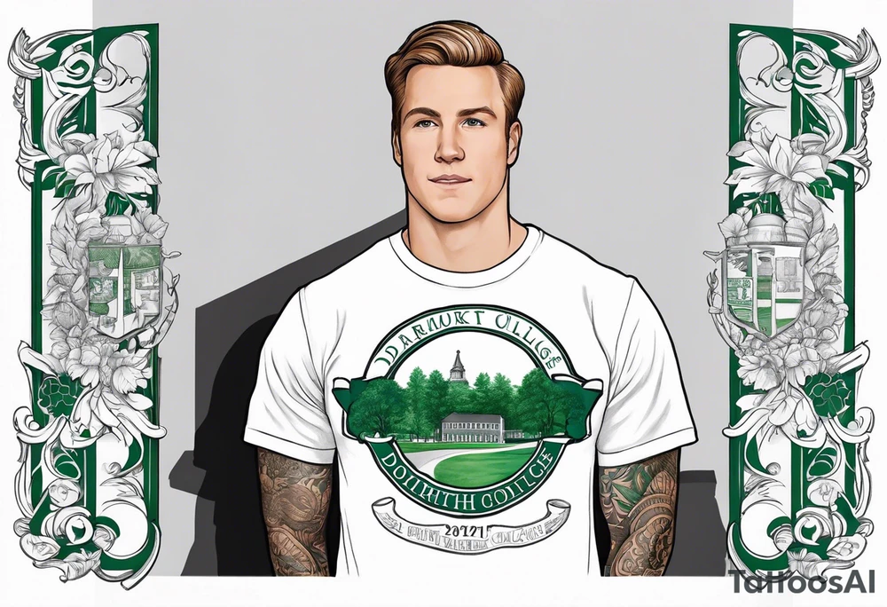 Joseph Smith Jr. wearing a Dartmouth College shirt tattoo idea
