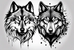 Two wolves. One bad wolf and one Good wolf tattoo idea