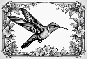 Oak tree and humming bird tattoo idea