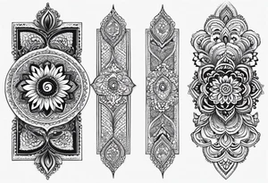 henna sleeve tattoo idea