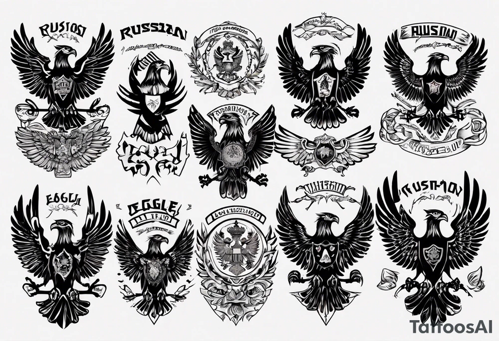 russian eagle tattoo idea