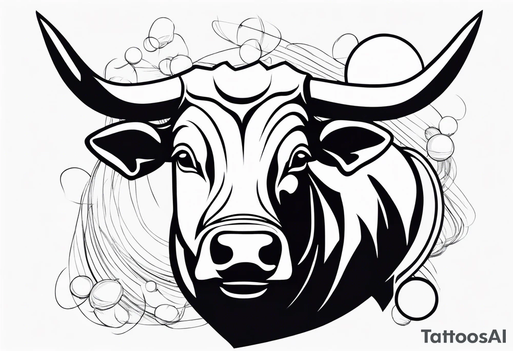 wallstreet bull with balls tattoo idea
