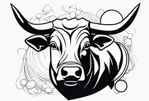 wallstreet bull with balls tattoo idea