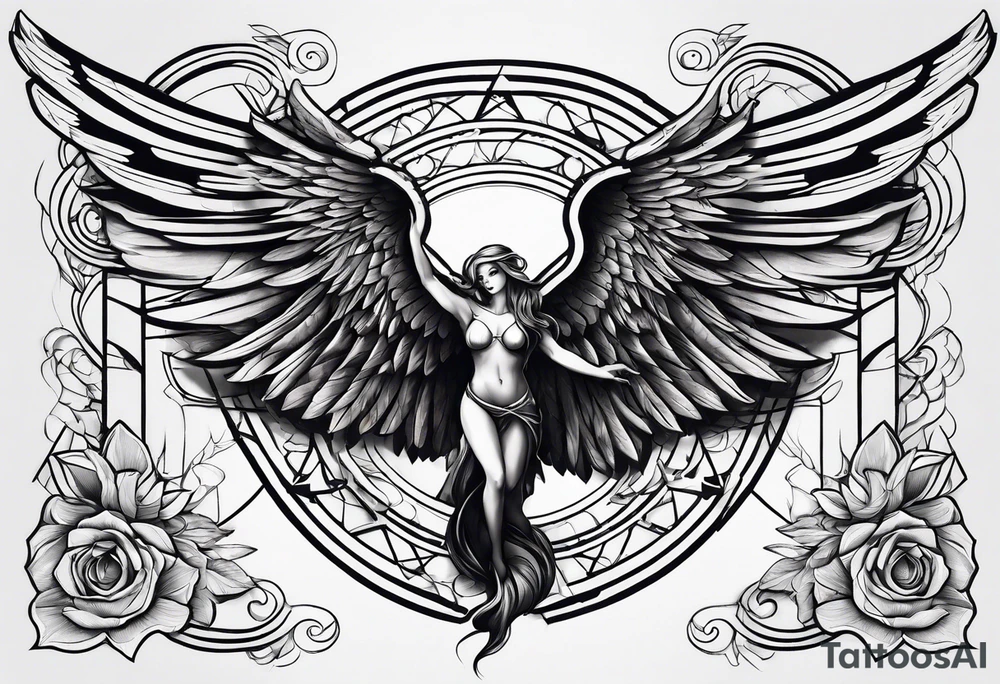fallen angel tattoo idea