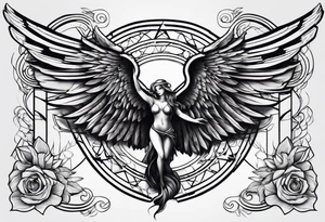 fallen angel tattoo idea