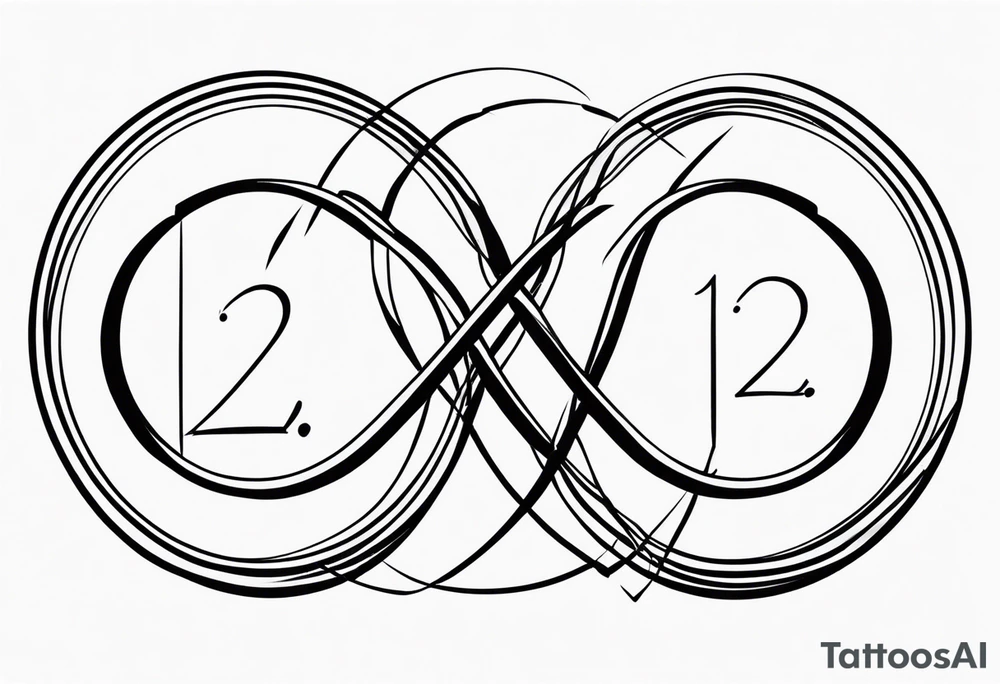 The numbers 20 5 28 intertwined tattoo idea
