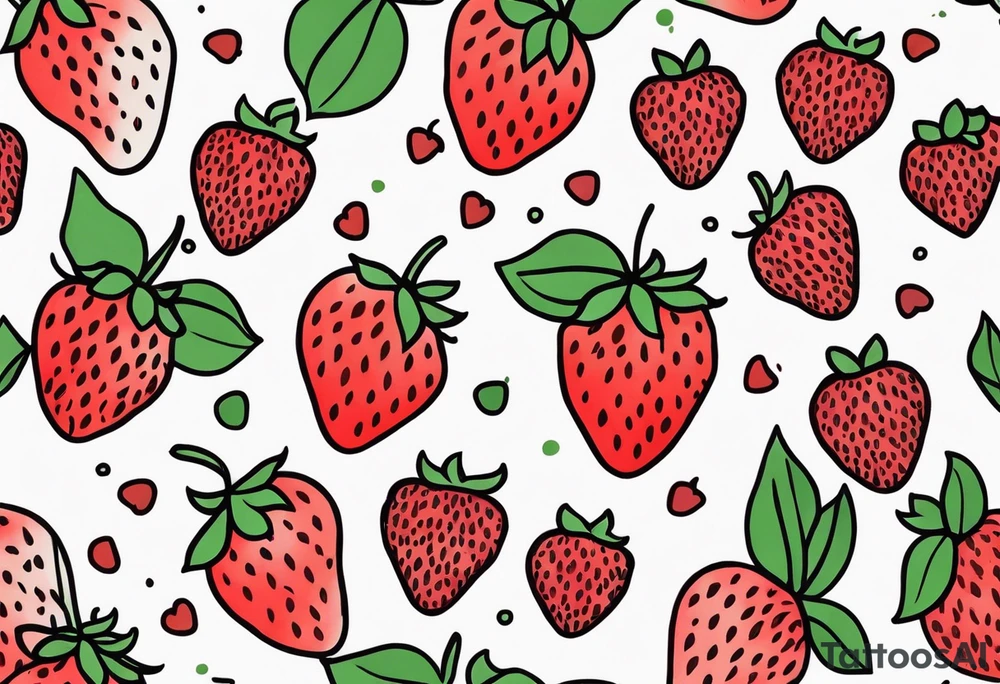 Strawberry tattoo idea