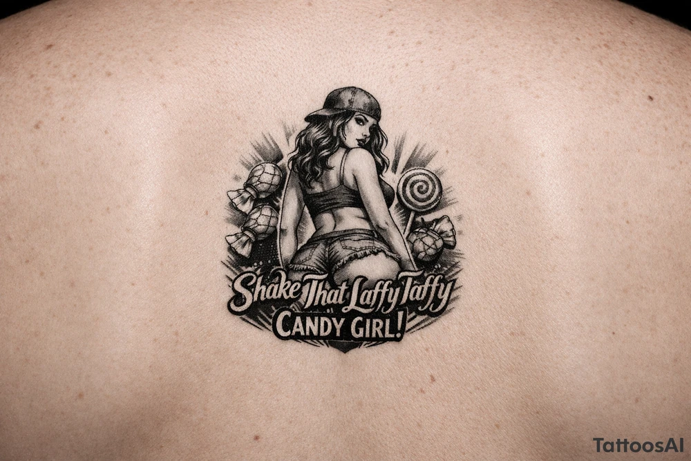 Girl shake that laggy taffy caaaaandy giiirl tattoo idea
