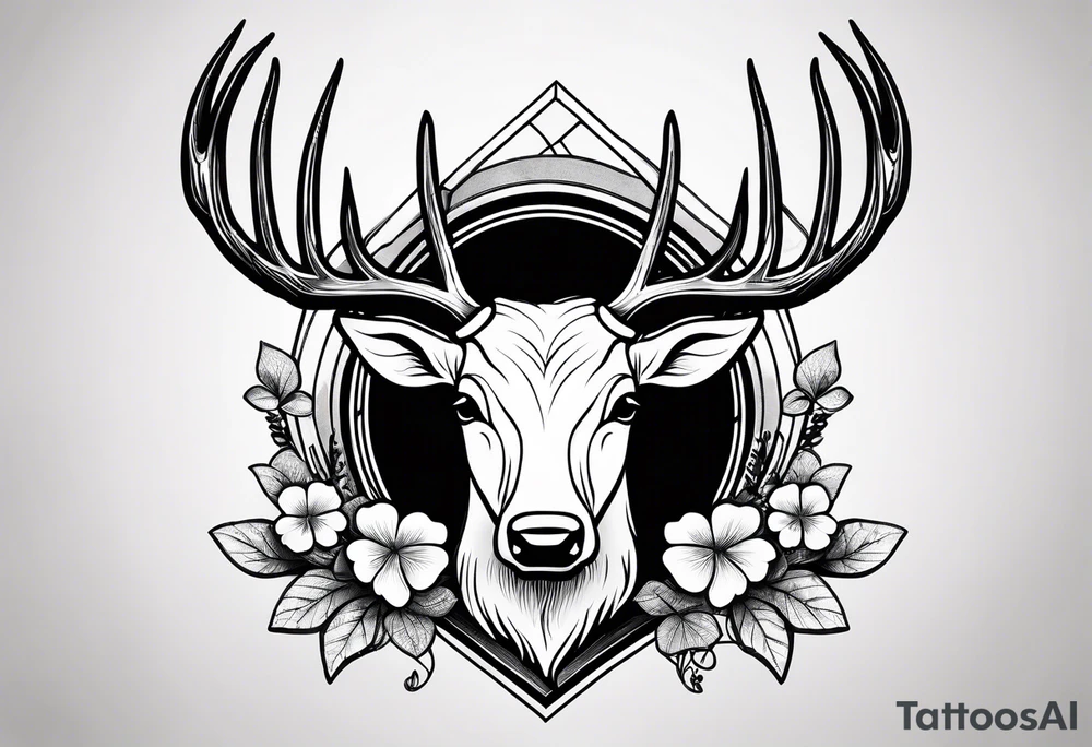 set of antlers and shamrock, labeled My Pride & Joy tattoo idea