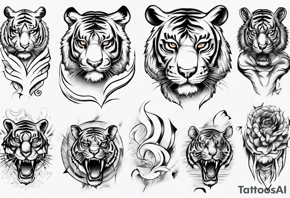 Tiger forearm sleeve tattoo idea