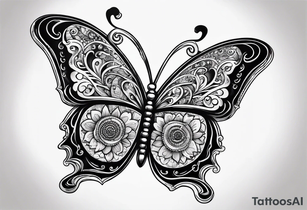 Guitar, butterfly, rainbow, toy story tattoo idea