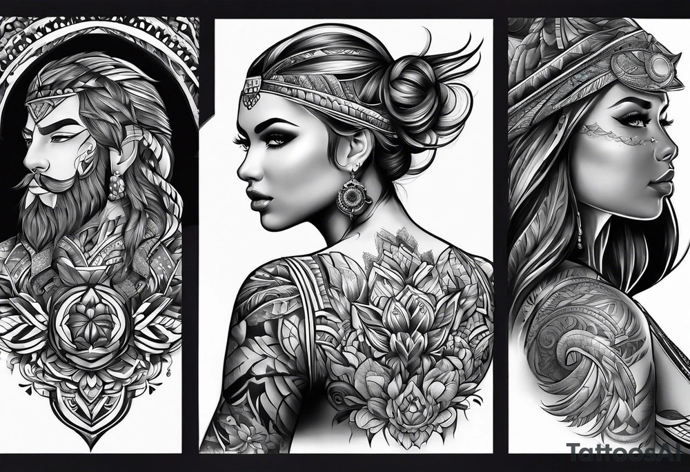 shoulder tattoo focused on family. tattoo idea