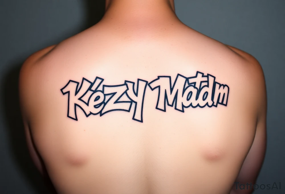 Big Fat graffiti bubble gum style lettering  (KeezY MadE) tattoo idea