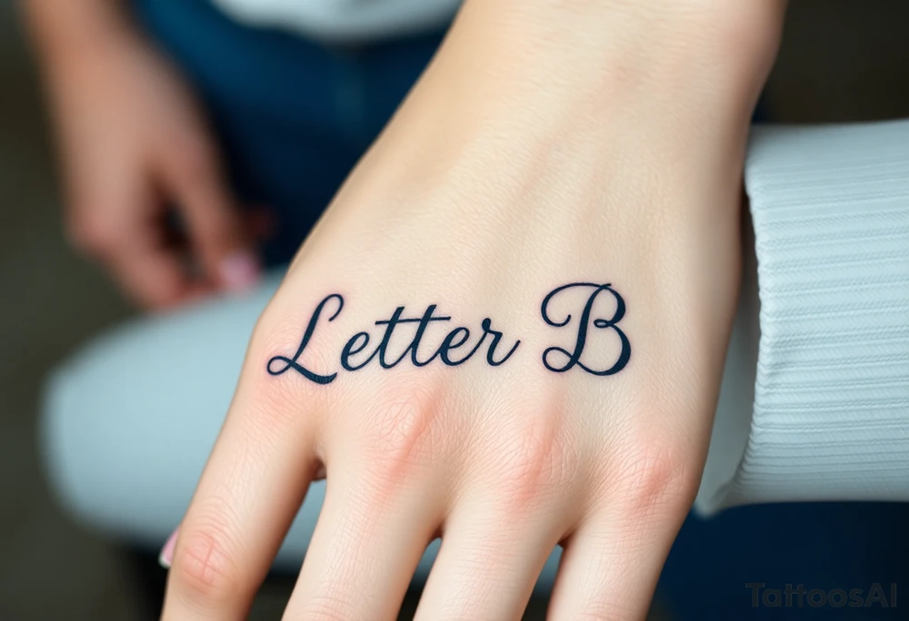 Letter B tattoo idea