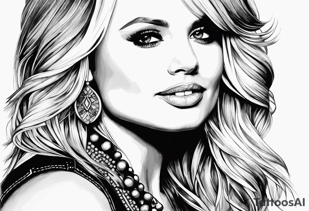 Miranda lambert with song lyrics tattoo idea