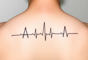 Name ARIA to be written like a ECG tattoo idea