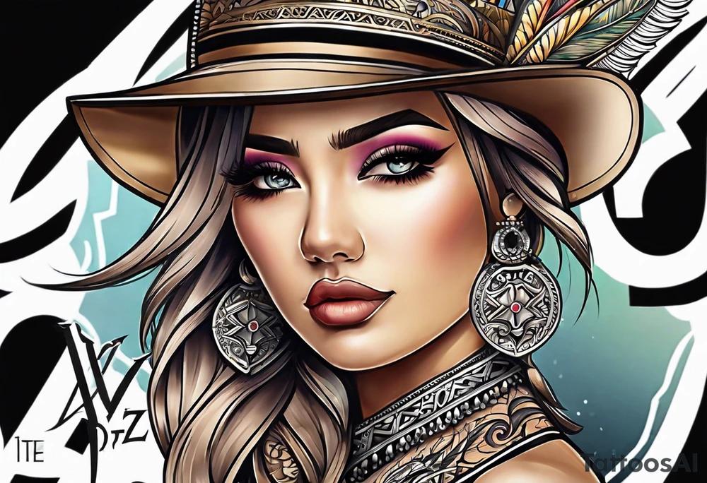 ‘ITZEL’ word tattoo idea