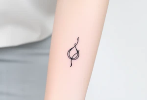 Mistura do símbolo de virgem é aquário tattoo idea